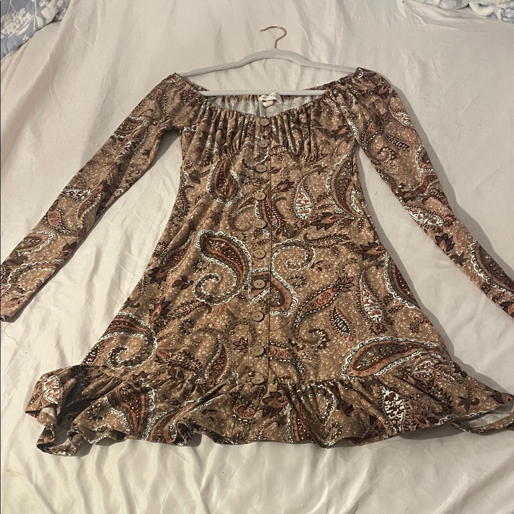 Paisley Long Sleeve Dress